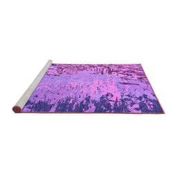 Sideview of Machine Washable Abstract Purple Modern Area Rugs, wshabs5405pur