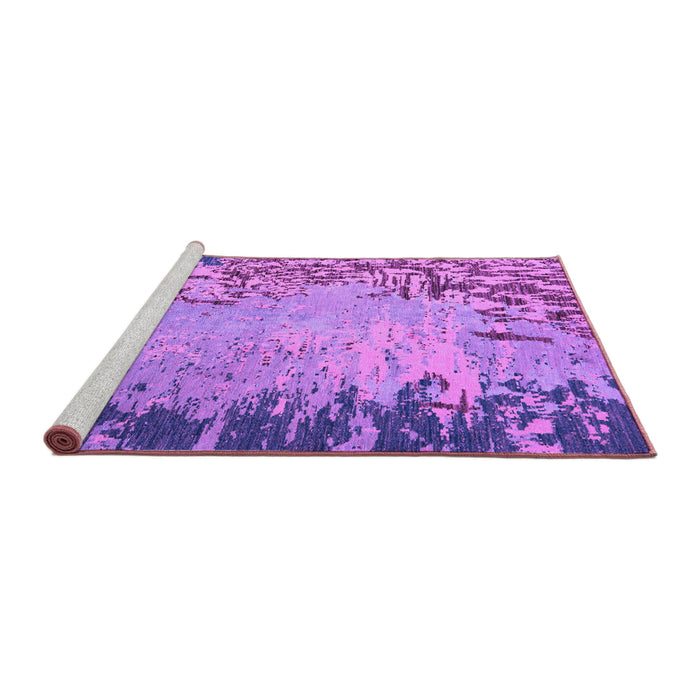 Sideview of Machine Washable Abstract Purple Modern Area Rugs, wshabs5405pur