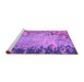 Sideview of Machine Washable Abstract Purple Modern Area Rugs, wshabs5405pur