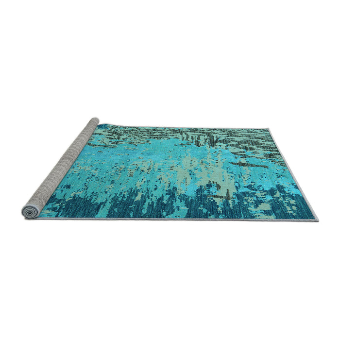 Sideview of Machine Washable Abstract Light Blue Modern Rug, wshabs5405lblu