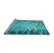 Sideview of Machine Washable Abstract Light Blue Modern Rug, wshabs5405lblu