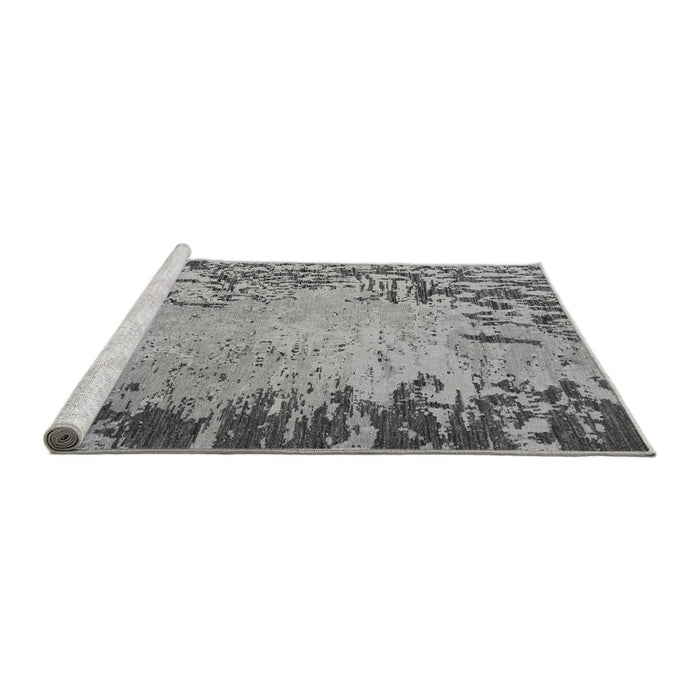 Sideview of Machine Washable Abstract Gray Modern Rug, wshabs5405gry