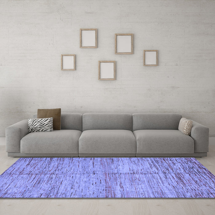 Machine Washable Abstract Blue Modern Rug in a Living Room, wshabs5406blu