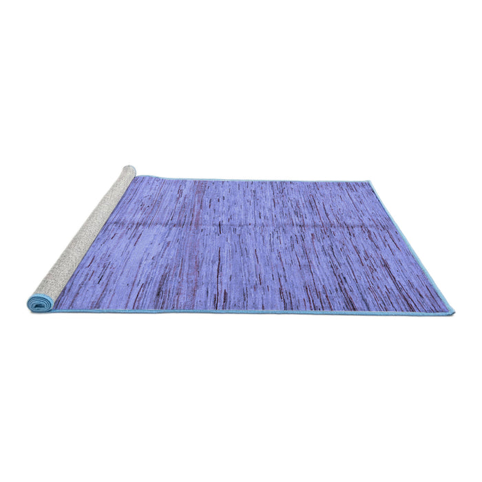 Sideview of Machine Washable Abstract Blue Modern Rug, wshabs5406blu