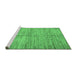 Sideview of Machine Washable Abstract Emerald Green Modern Area Rugs, wshabs5406emgrn