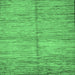 Square Abstract Emerald Green Modern Rug, abs5406emgrn