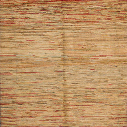 Square Machine Washable Abstract Orange Rug, wshabs5406
