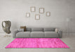 Machine Washable Abstract Pink Modern Rug in a Living Room, wshabs5406pnk