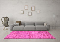 Machine Washable Abstract Pink Modern Rug, wshabs5406pnk