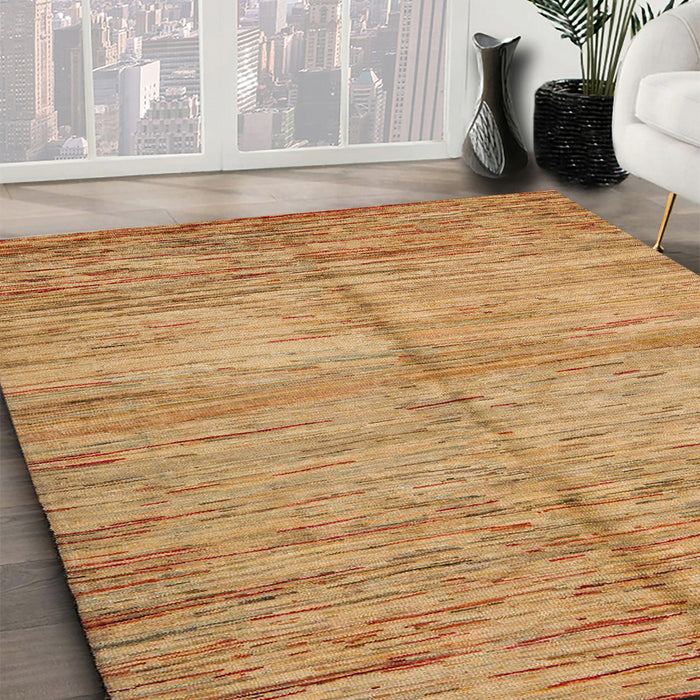 Abstract Orange Modern Rug in Family Room, abs5406