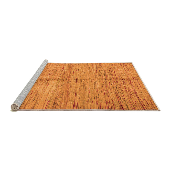 Sideview of Machine Washable Abstract Orange Modern Area Rugs, wshabs5406org