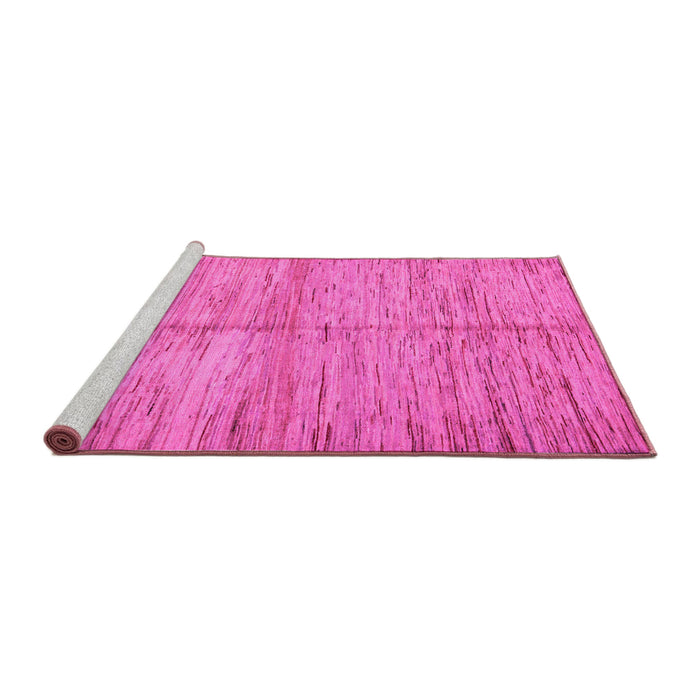 Sideview of Machine Washable Abstract Pink Modern Rug, wshabs5406pnk