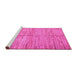 Sideview of Machine Washable Abstract Pink Modern Rug, wshabs5406pnk