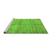 Sideview of Machine Washable Abstract Green Modern Area Rugs, wshabs5406grn