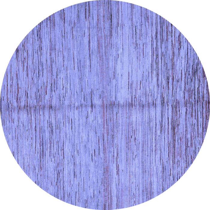 Round Abstract Blue Modern Rug, abs5406blu