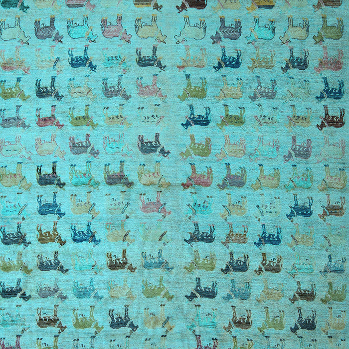 Abstract Light Blue Modern Rug, abs5407lblu