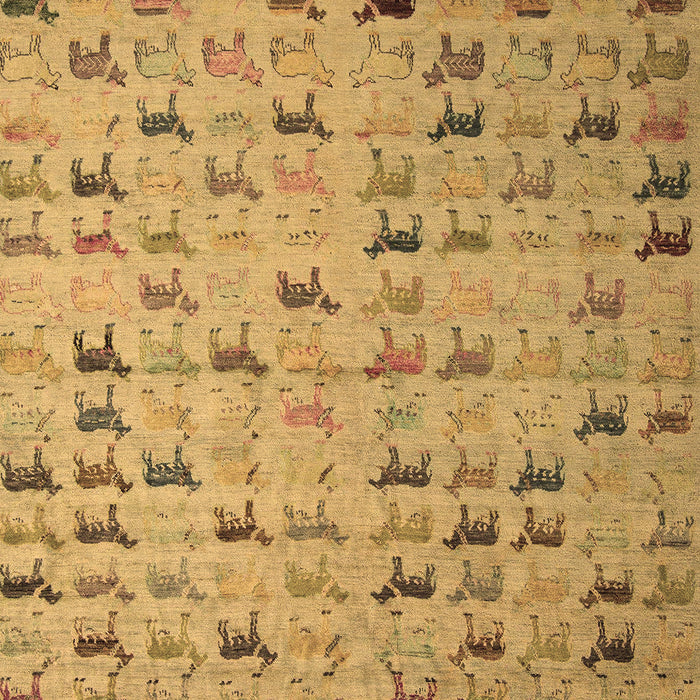 Machine Washable Abstract Brown Modern Rug, wshabs5407brn