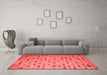 Modern Red Washable Rugs