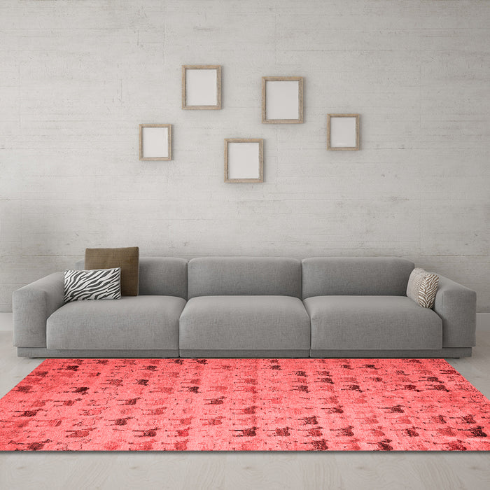 Modern Red Washable Rugs
