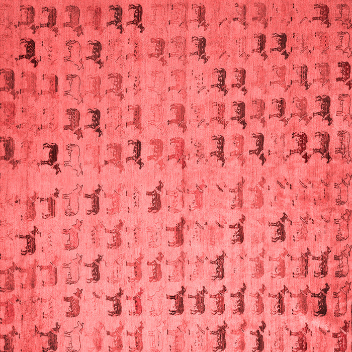 Machine Washable Abstract Red Modern Rug, wshabs5407red