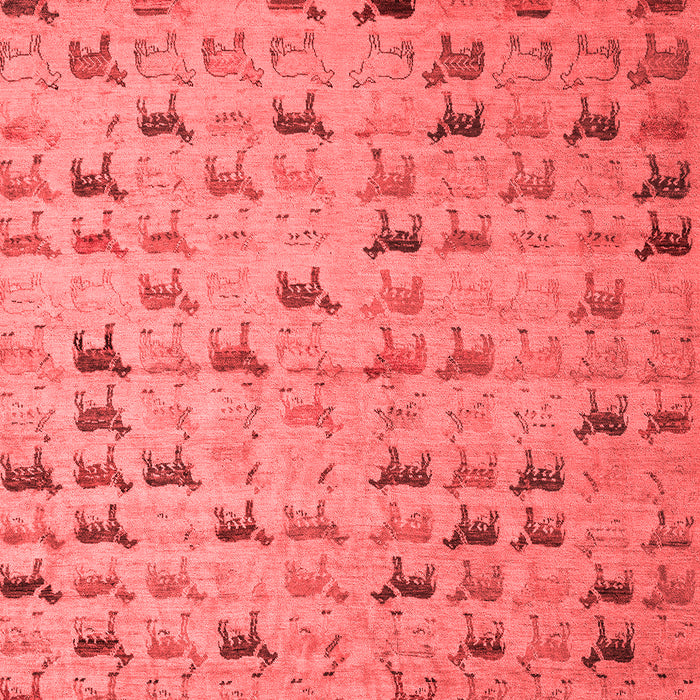 Machine Washable Abstract Red Modern Rug, wshabs5407red