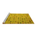 Sideview of Machine Washable Abstract Yellow Modern Rug, wshabs5407yw