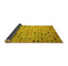 Sideview of Abstract Yellow Modern Rug, abs5407yw