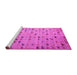 Sideview of Machine Washable Abstract Pink Modern Rug, wshabs5407pnk