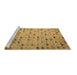 Sideview of Machine Washable Abstract Brown Modern Rug, wshabs5407brn