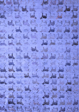 Abstract Blue Modern Rug, abs5407blu