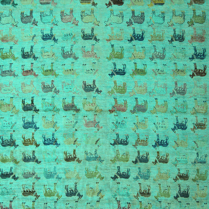 Abstract Turquoise Modern Rug, abs5407turq