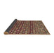 Sideview of Abstract Saffron Red Modern Rug, abs5408