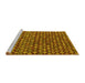 Sideview of Machine Washable Abstract Yellow Modern Rug, wshabs5408yw