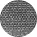 Round Machine Washable Abstract Gray Modern Rug, wshabs5408gry