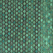 Square Machine Washable Abstract Turquoise Modern Area Rugs, wshabs5408turq