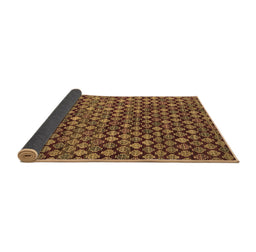 Sideview of Abstract Brown Modern Rug, abs5408brn