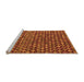 Sideview of Machine Washable Abstract Orange Modern Area Rugs, wshabs5408org