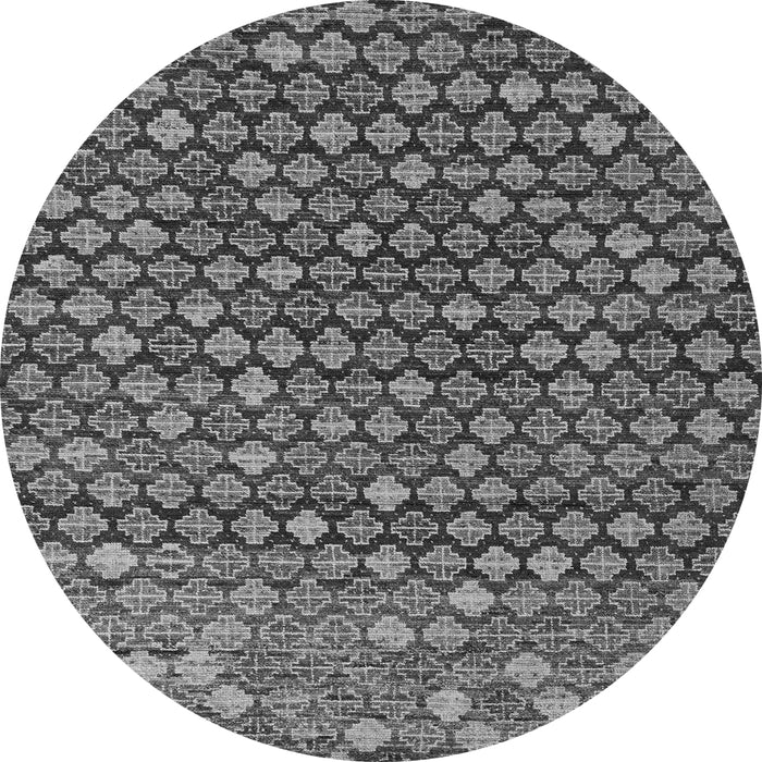 Round Abstract Gray Modern Rug, abs5408gry