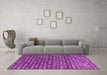 Machine Washable Abstract Purple Modern Area Rugs in a Living Room, wshabs5408pur