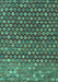 Machine Washable Abstract Turquoise Modern Area Rugs, wshabs5408turq