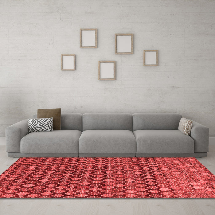 Modern Red Washable Rugs