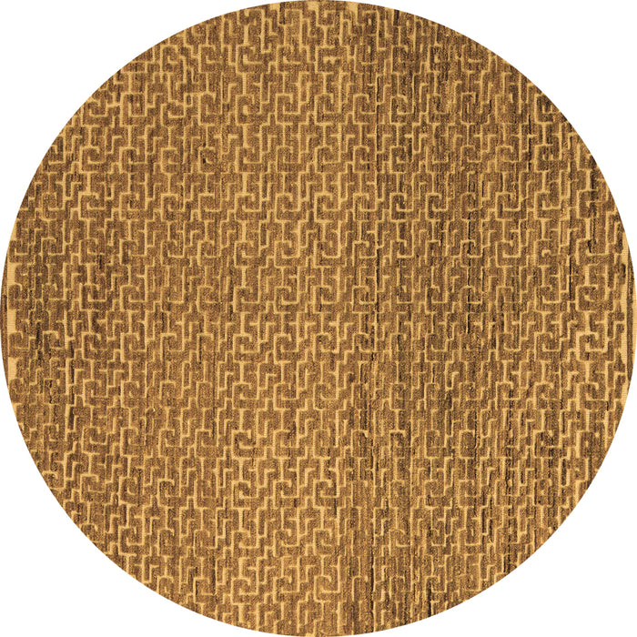 Round Machine Washable Abstract Brown Modern Rug, wshabs5409brn