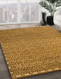 Abstract Yellow Modern Rug, abs5409