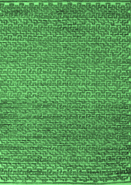 Abstract Emerald Green Modern Rug, abs5409emgrn