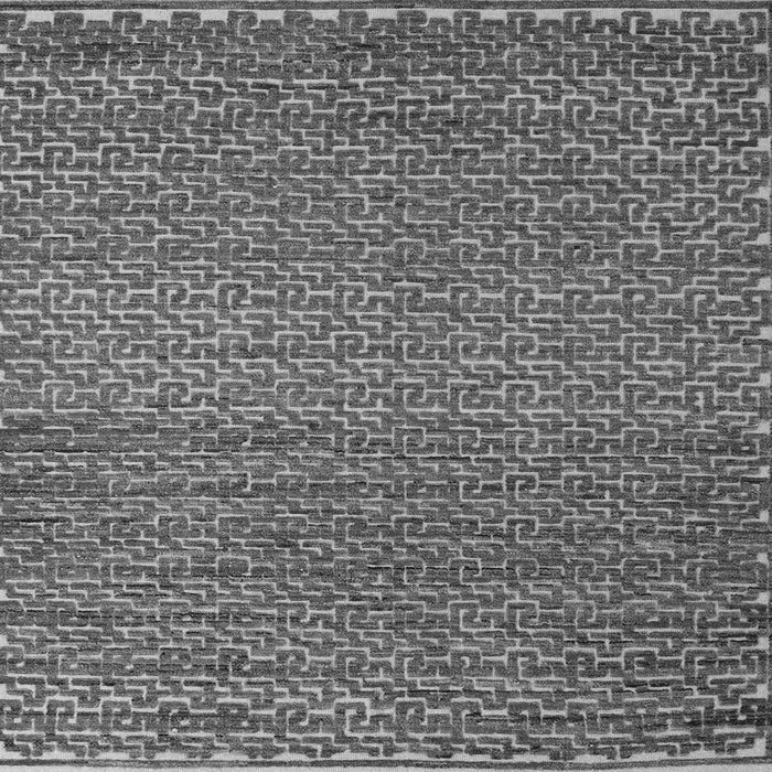 Square Abstract Gray Modern Rug, abs5409gry