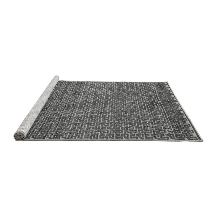 Sideview of Machine Washable Abstract Gray Modern Rug, wshabs5409gry