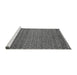 Sideview of Machine Washable Abstract Gray Modern Rug, wshabs5409gry