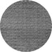 Round Machine Washable Abstract Gray Modern Rug, wshabs5409gry