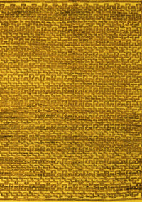 Abstract Yellow Modern Rug, abs5409yw