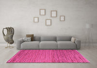 Machine Washable Abstract Pink Modern Rug, wshabs5409pnk